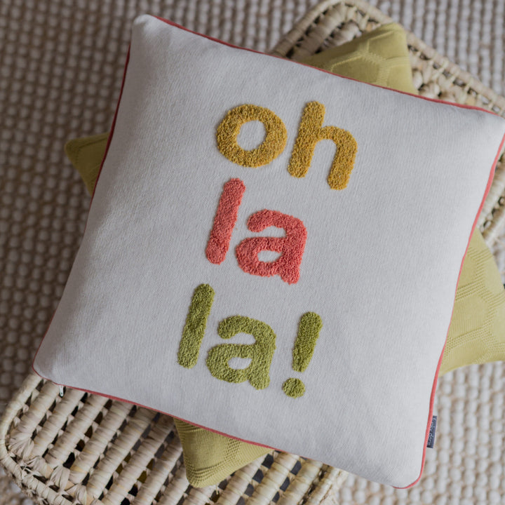 Ohlala pillow red square